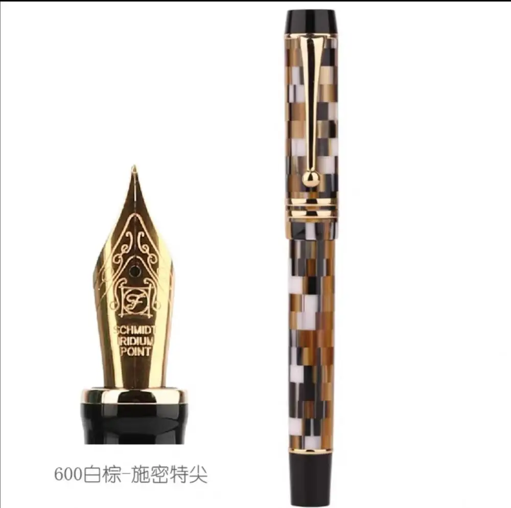 Moonman M600 перьевая ручка белая шахматная чернильная полимерная наконечник Шмидта