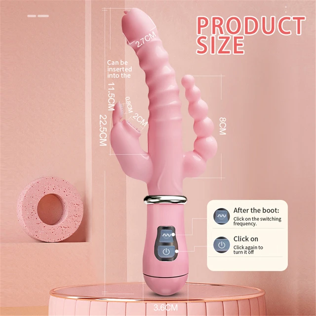 3 in 1 Ribbed Dildo Vibrato 6