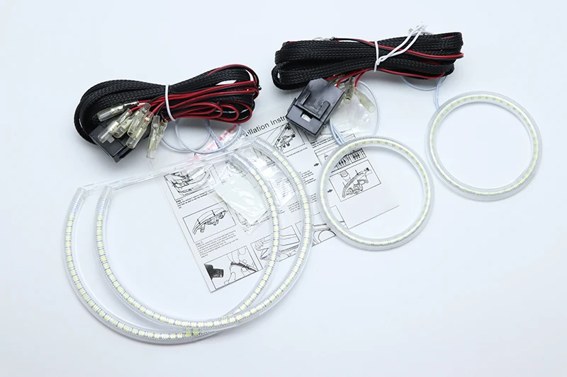 Для Chevrolet Camaro 2010 2011 2012 2013 ультра яркий SMD белый светодиодный ангельские глазки 2600LM 12V halo Кольцо Комплект дневного света