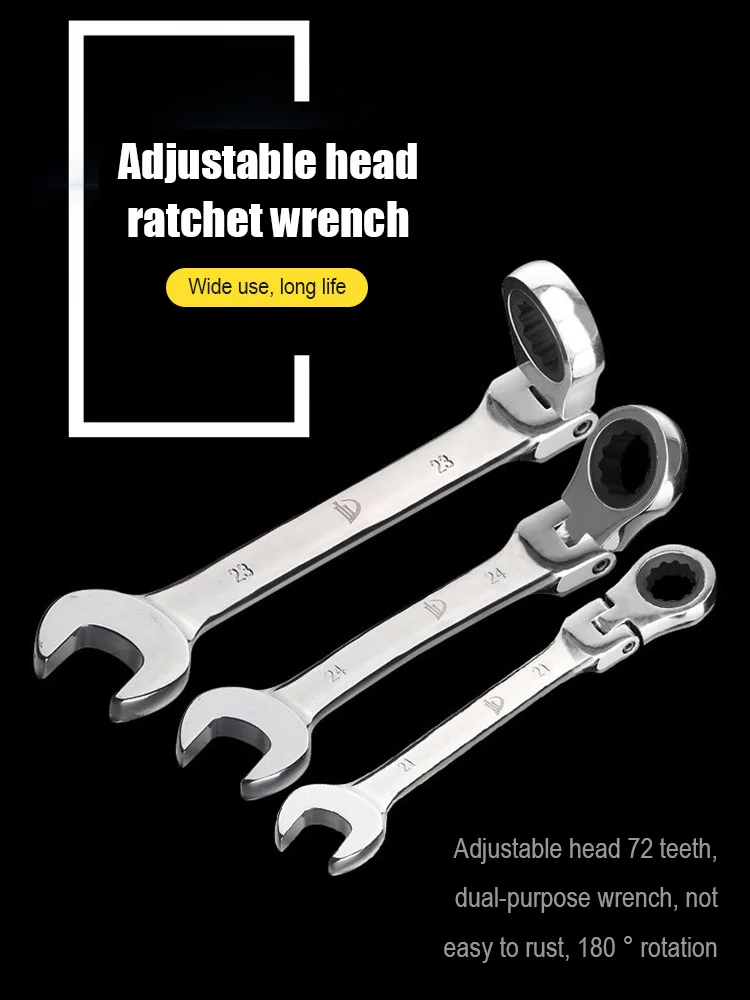 

8-17MM Key Set Ratcheting Box Combination Wrenches for Car Repair Ring Spanner Hand Tools A Set of Key