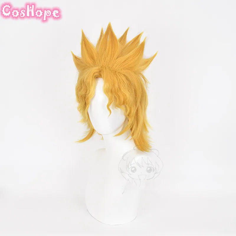 Мужской термостойкий парик Dio Brando короткий золотой для косплея из термостойкого