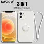 Мягкий чехол для iPhone 13, 12, 11 Pro Max, Mini, X, XS, XR, 7, 8 Plus, SE2020, iPhone12, магнитный держатель с кольцом-подставкой