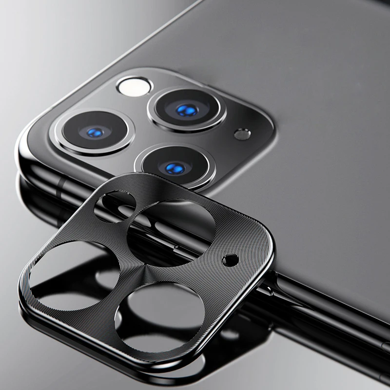 Black Case Metal Case on For iPhone X Camera Lens Screen Protector Bumper Cover for iPhone XS MAX XR XSMAX X 11 Pro Max Ring Tempered Glass - Цвет: Black Case