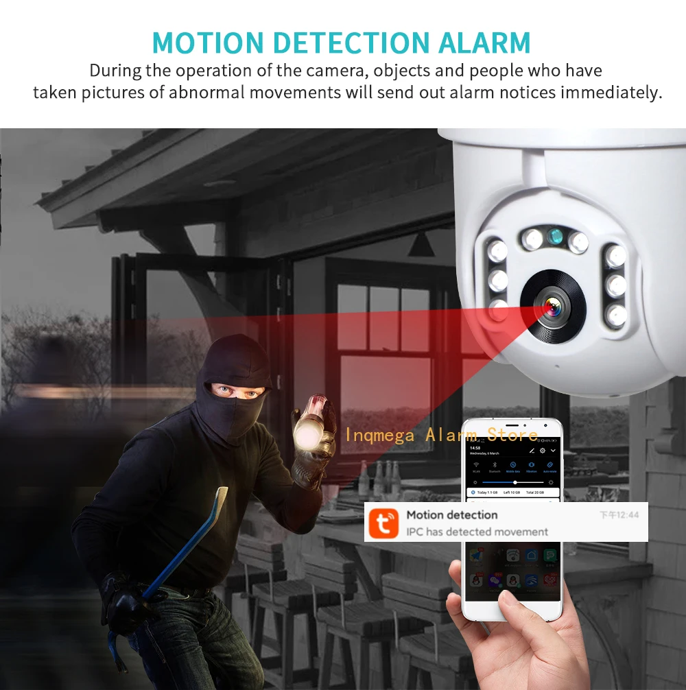 INQMEGA 1080P камера с функцией автоматического слежения Wi Fi Наружного