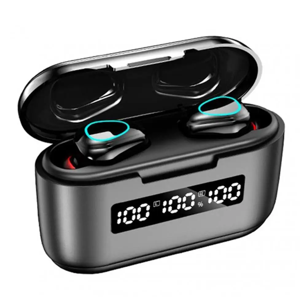 

Беспроводные наушники-вкладыши 9D Hi-Fi, с сенсорным управлением, спортивные, с двойным микрофоном, совместимы с Bluetooth, с зарядным устройством ...