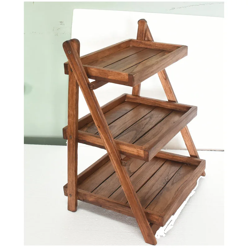 

Teak Three Layers Folding Receive Aircraft Toilet Bathroom Toilet Shelf Toiletries Landing Shelf