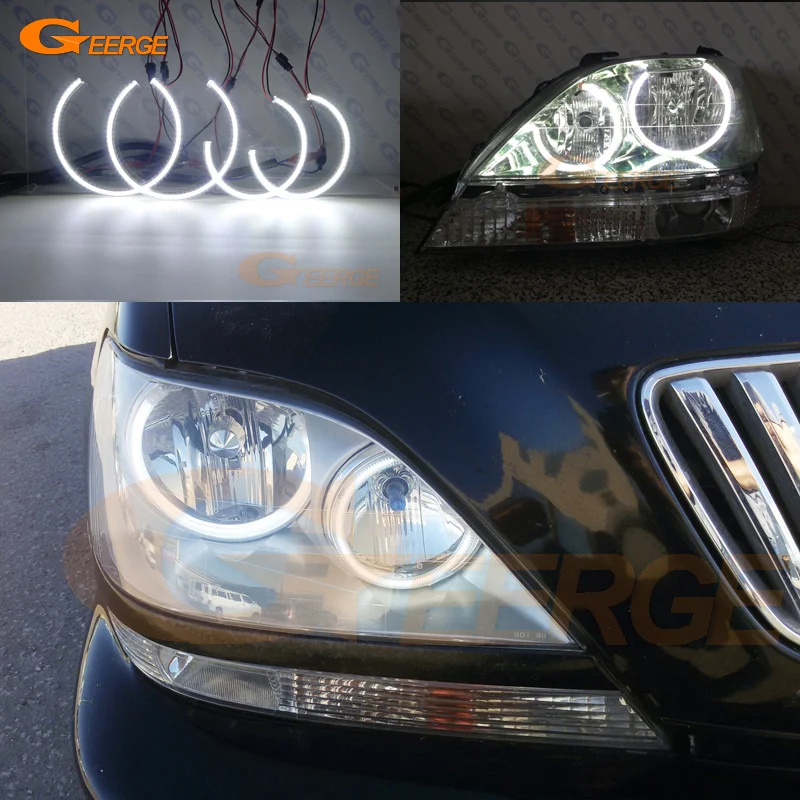 

For Lexus RX300 1999 2000 2001 2002 2003 Excellent DRL Ultra bright smd led Angel Eyes halo rings Day Light