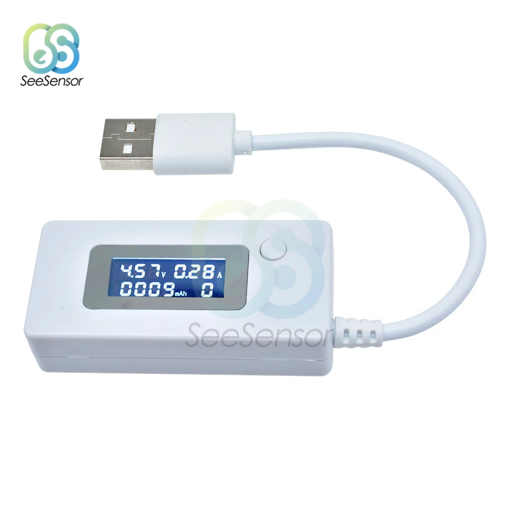 ЖК детектор USB вольтметр амперметр зарядное устройство измеритель емкости