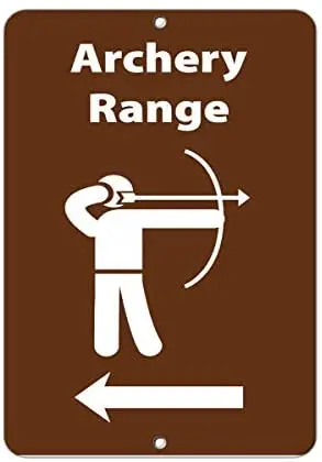 

Crysss Archery Range in Left Activity Sign Park Signs 8 x 12 Inch Metal Sign