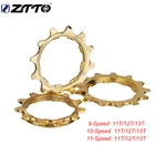 Кассета велосипеда ZTTO gold gear 9 10 11 speed gold 11T 12T 13T gear, кассета маховика для горного и шоссейного велосипеда ZTTO K7, 1 шт.