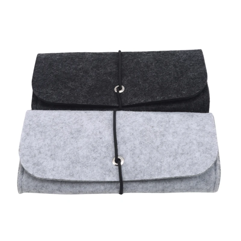 Mini Data Cable Mouse Charger Storage Bag Key Coin Package Felt Earphone SD Card Power Bank Home Organizer |