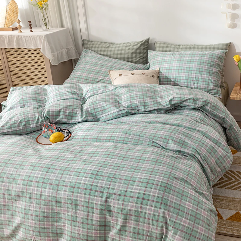 

OXYGEN Cotton Duvet cover 220x240 Pillow case 2pcs Classic Square bedding article For home Twin Queen King size Cotton bedding