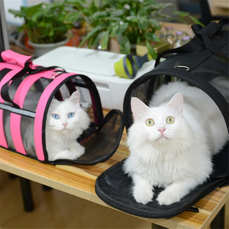 Складная Воздухопроницаемая сетчатая сумка двойного назначения для кошек и