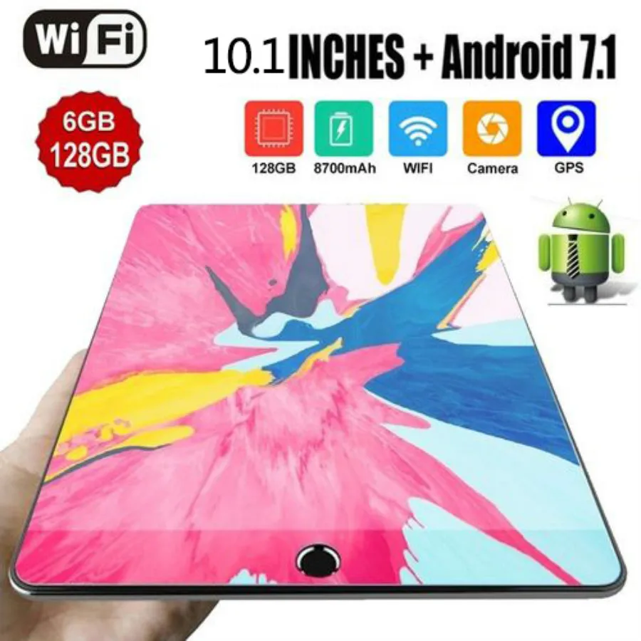 10 1 дюймов десять Core 6G + 16G/64G/128G Android 8 0 wi fi планшет компьютер Две сим карты двойной
