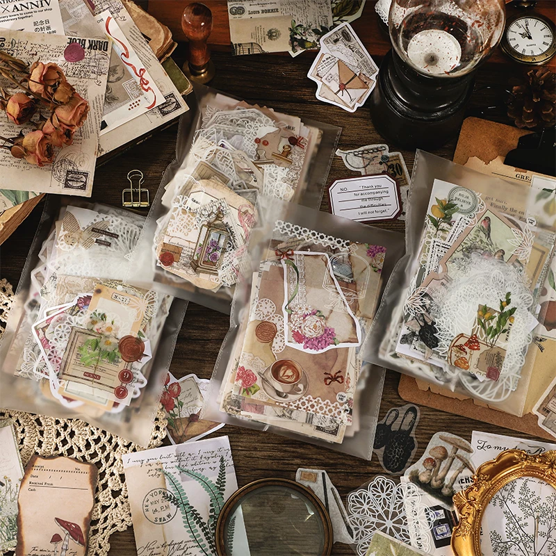 РЕТРО КОЛЛЕКЦИЯ НАТУРАЛЬНЫХ МАТЕРИАЛОВ ИЗ БУМАГИ ДЛЯ ДЖАНК-ДЖОРНАЛОВ, ПЛАНЕРОВ, СКРАПБУКИНГА И ДИЗАЙНА ВИНТАЖНЫХ РАБОТ НА 260 ЛИСТОВ.