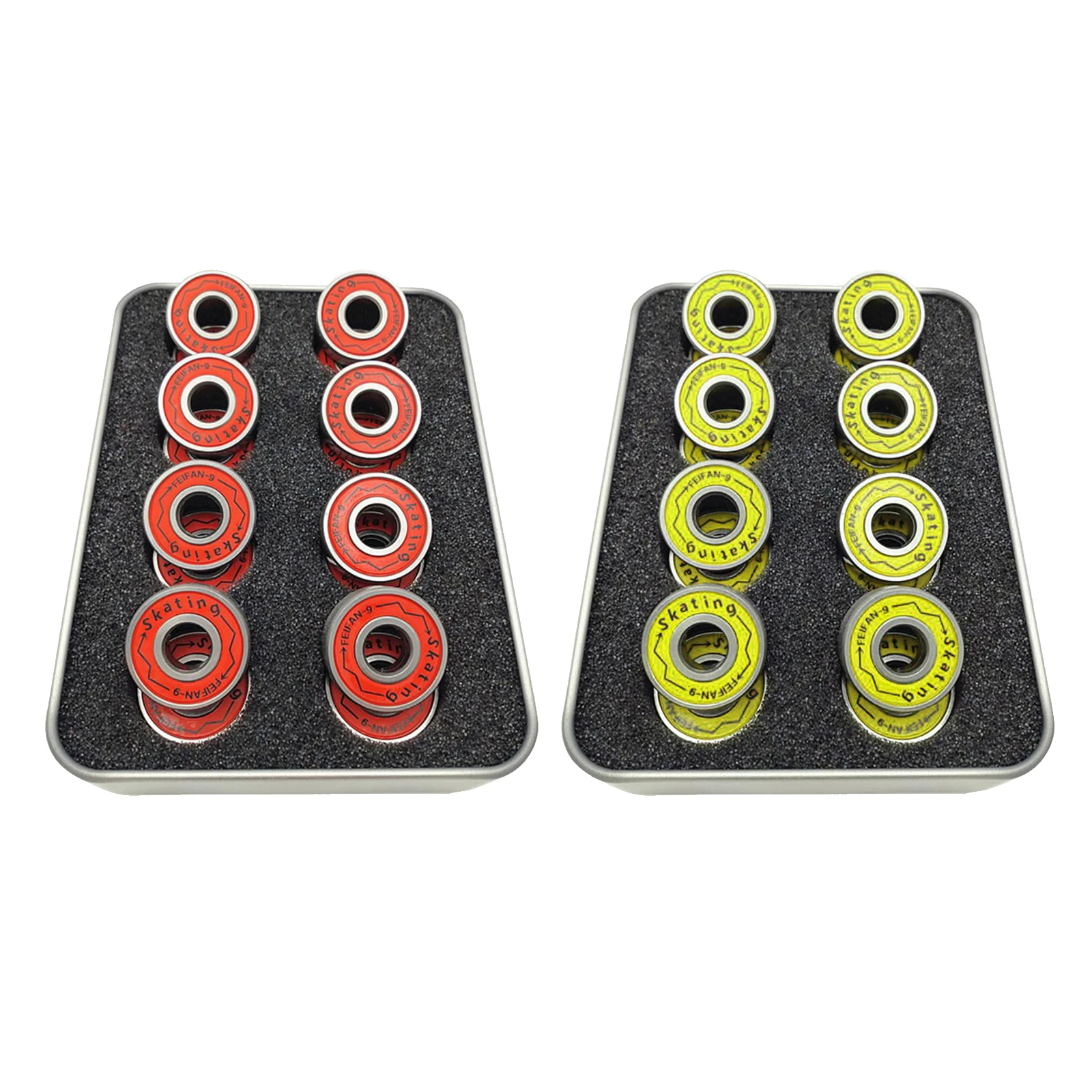 

16Pcs Skateboard Wheels Bearings ABEC-9 with Storage Box for Longboard Decks
