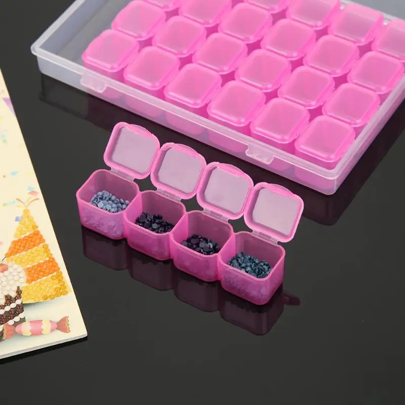 28 решеток отдельные Слоты Коробка для хранения практичный браслет кольцо