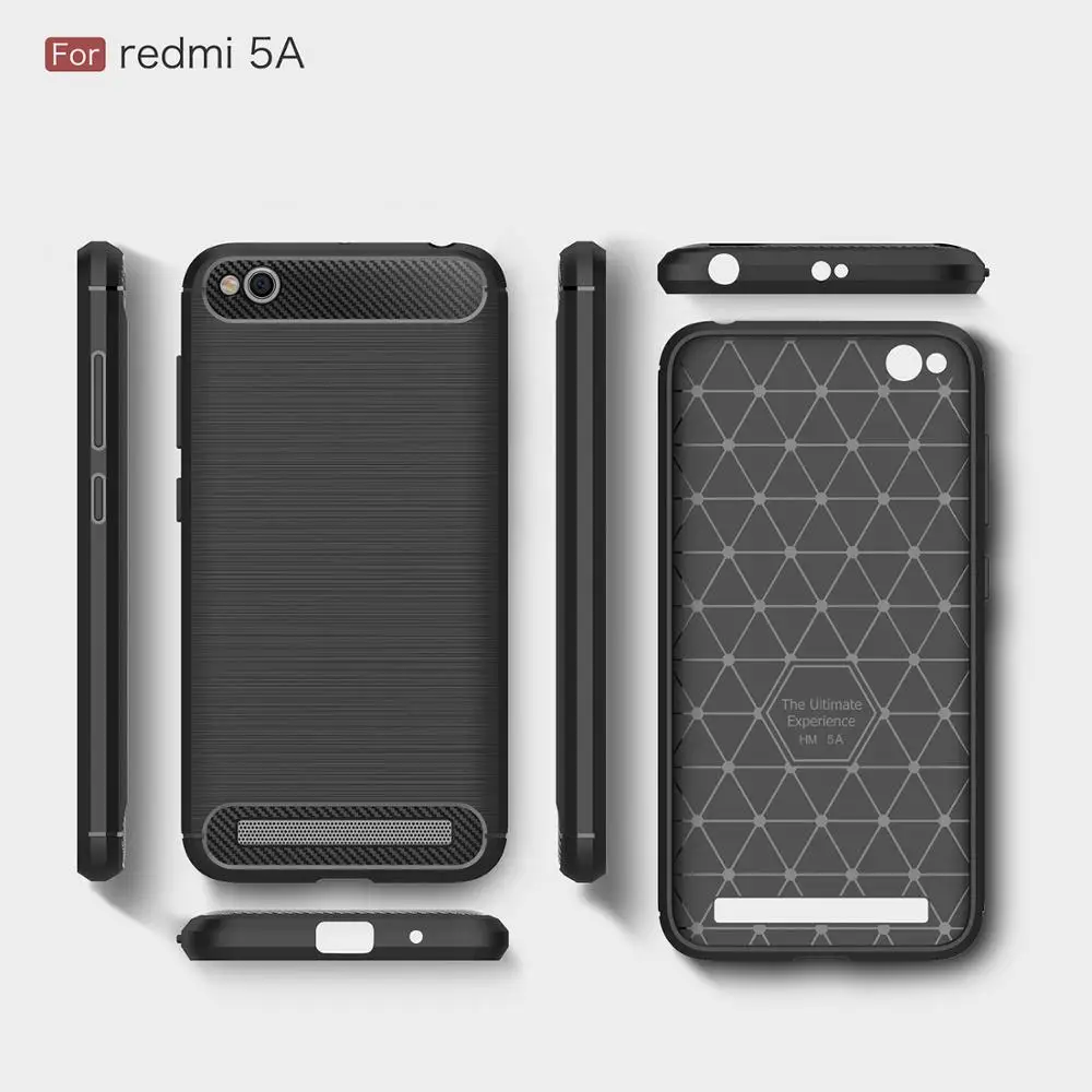 

Phone Bags Brushed Carbon Fiber Case For Redmi 5A Silicone Shockproof Phone Cover Cases For Redmi 5A Carbon Fiber Phone Cover