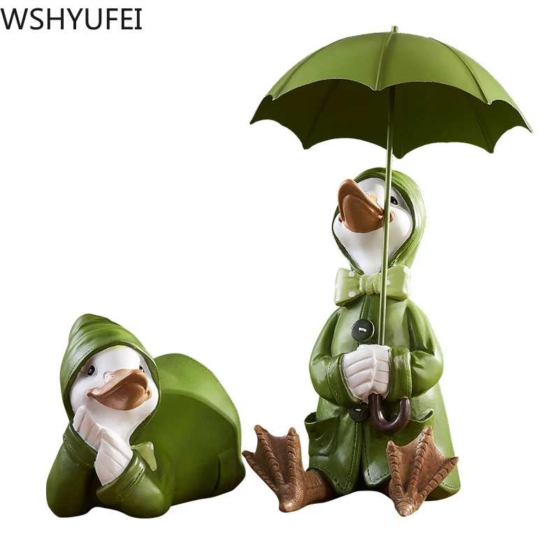 Модные полимерные украшения из зеленой утки креативные простые для дома