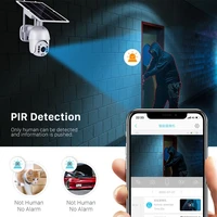 1080P Solar Panel PTZ IP Camera Wifi Outdoor PIR Human Alarm CCTV Security Camera 15000MAH Battery Long Standby 2MP Wirless IPC