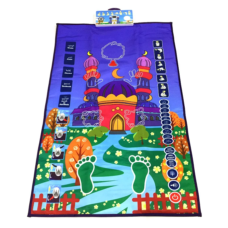 Лидер продаж Детский обучающий молитвенный коврик исламский мусульманский
