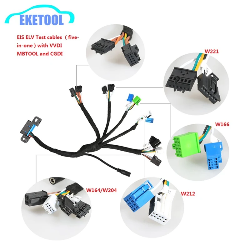 Диагностические кабели EIS ELV 5 в 1 полный комплект для обслуживания Benz VVDI MB BGA TOOL CGDI