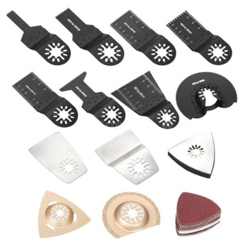 38pcs Oscillating Saw Blades Kit Cutting Woodworking For Multimaster Fein Makita Worx Power Cutter Accessories | Инструменты