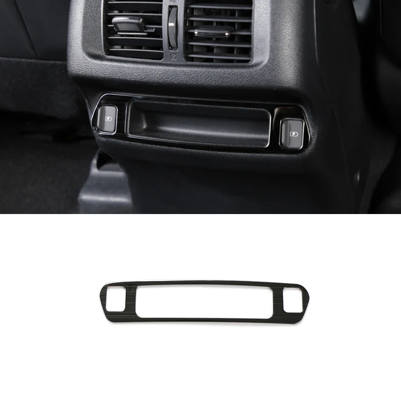 

For Nissan Navara 2017 2018 2019 2020 Stainless Black Car rear Charging USB interface frame Cover Trim Car Styling accessories