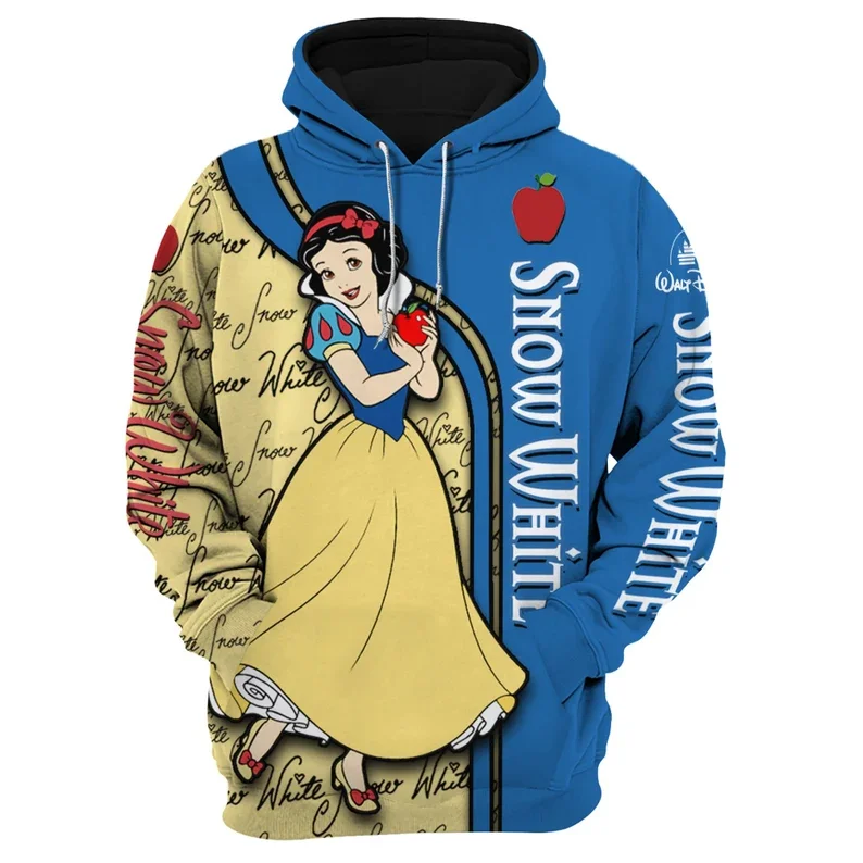 

The Little Mermaid Ariel Disney Snow White Graphics 3D Printing Cosplay Premium Flannel Hoodie Men Women Sweatshirts