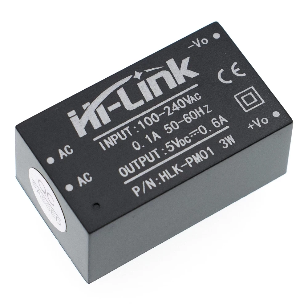 

AC-DC Power Module 220V to 5V 3W Mini Step-Down Power Module Intelligent Household Isolated Switch HLK-PM01