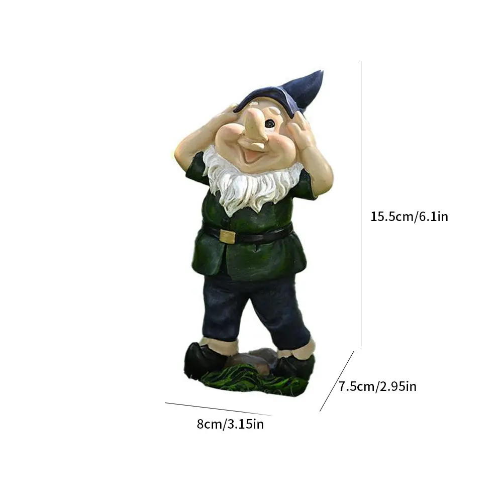 

3PCS New Funny Garden Resin Gnomes Decorative Patio Dwarf Statue Outdoor Craft Figurines Ornaments For Garden Supplies