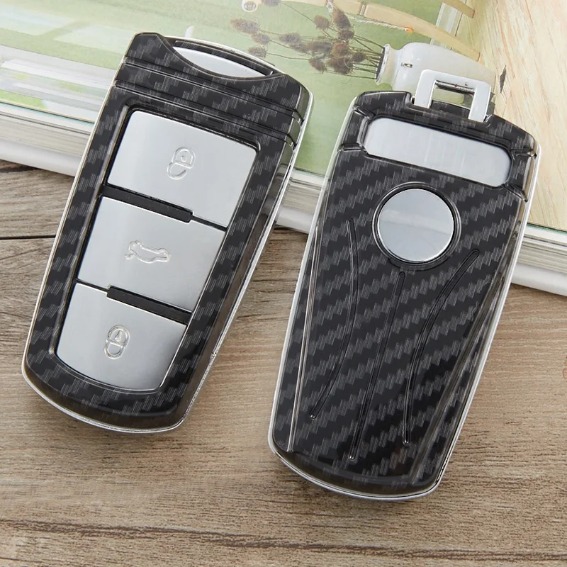 Брелок для ключей из углеродного волокна ABS Чехол-держатель VW Skoda Superb Magotan Passat B8 A7