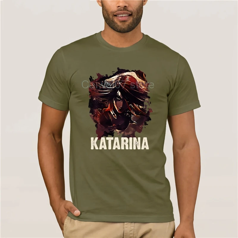 Новая модная трендовая футболка из Лиги Легенд Катарина Модная хлопковая 2019
