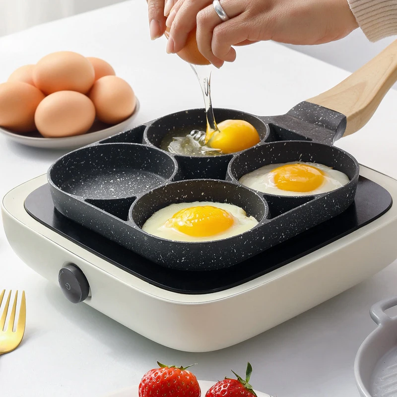 

New 2021 Pancake Pan Nonstick Can Be Fried Eggs Sausage Steak No Oily Smoke Lovely Mini Breakfast Machine Saucepan Skillet