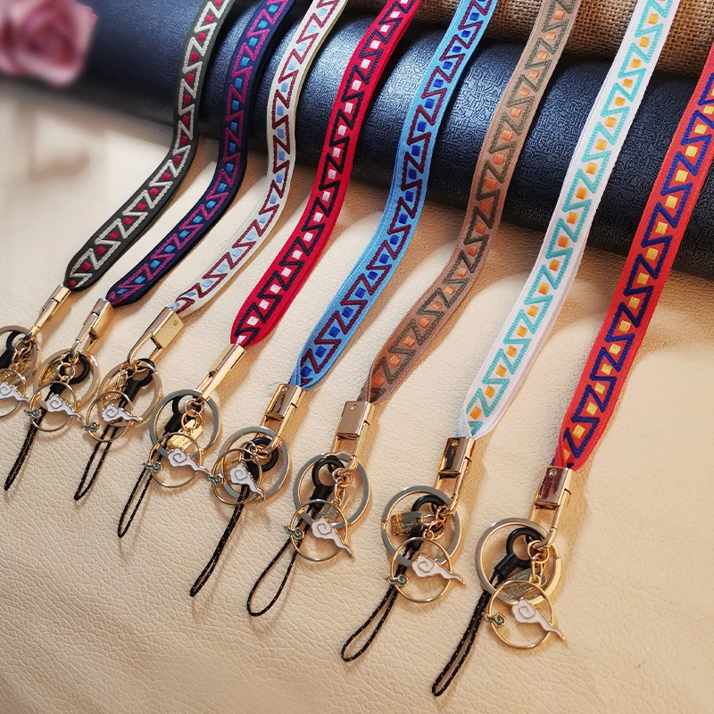 

Retro Z-shaped embroidery tag lanyard sunglasses mask new fashion colorful lanyard necklace retro anti-skid glasses chain