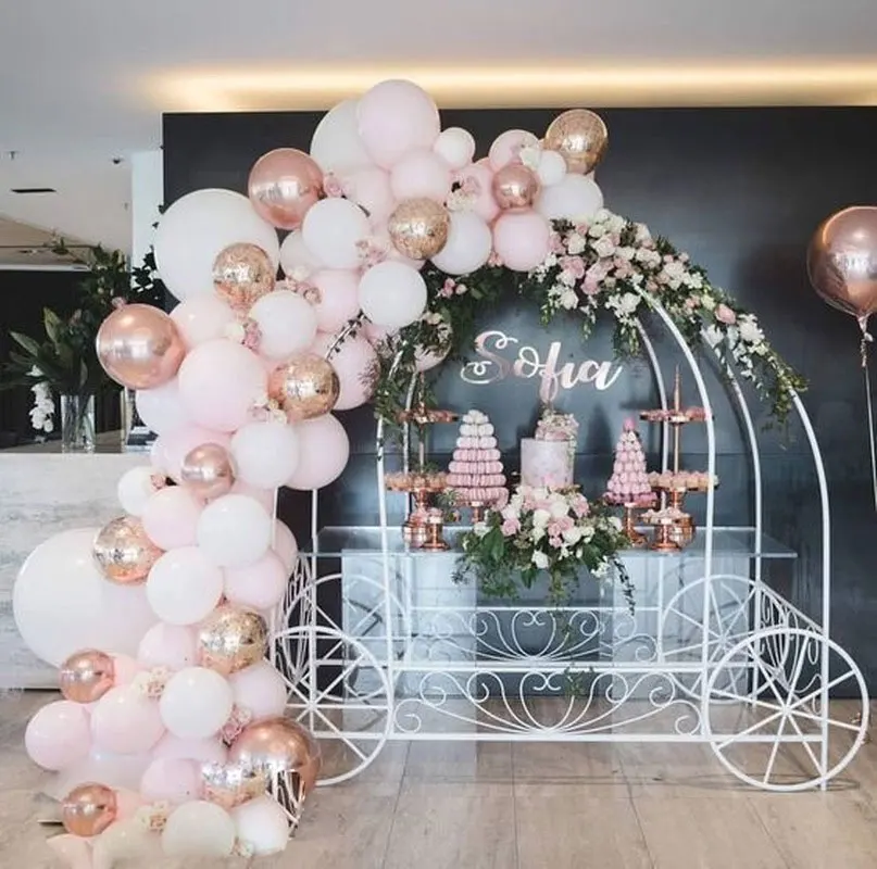 99 шт. 4D круглый шар цвета розового золота гирлянда Арка смешанные светло розовые