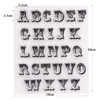 english alphabet transparent clear silicone stamp seal cutting diy scrapbooking rubber stamping coloring diary decor reusable