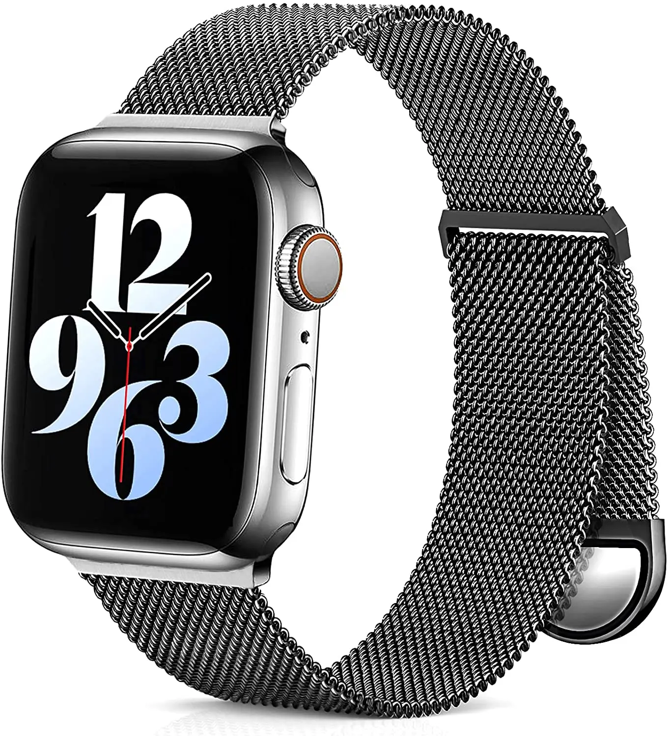 

Ремешок «Миланская петля» из нержавеющей стали для Apple Watch Band 45 мм 44 мм 41 мм 40 мм, совместим с iWatch Series 7 SE 6 5 4