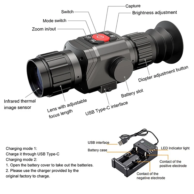 A-BF HT-C8 Инфракрасный Тепловизор ночного видения наружная охота 384*288 пикселей