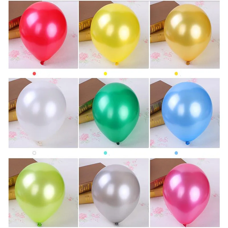 

50Pcs birthday balloons 10inch 1.8g Latex Helium balloon Thickening Pearl party balloon Party Ball kid child toy wedding ballons