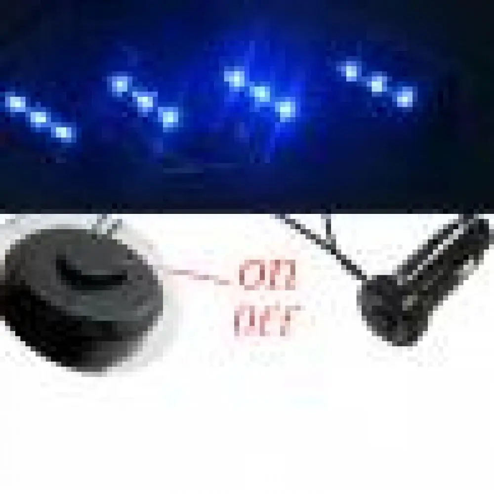 

4 x 3LEDs Car Lights Decorative Lamps Strips 4 in 1 Car Charge 12V Blue Interior Decorative Atmosphere-Light Lamp Accessories