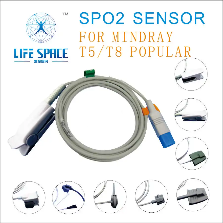 

Long Cable Adult NK Finger Clip eusable Oxygen Spo2 Sensor PHILI 8pin for patient monitor