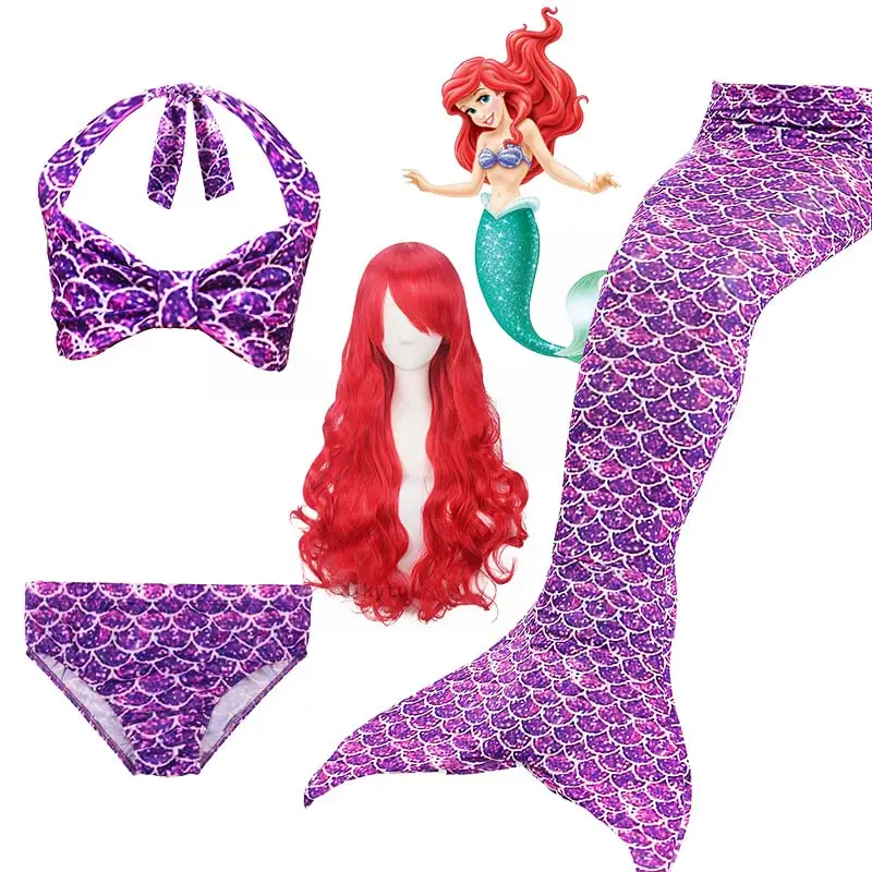 Лидер продаж Детский костюм для плавания с хвостом русалки девочек косплея хвост