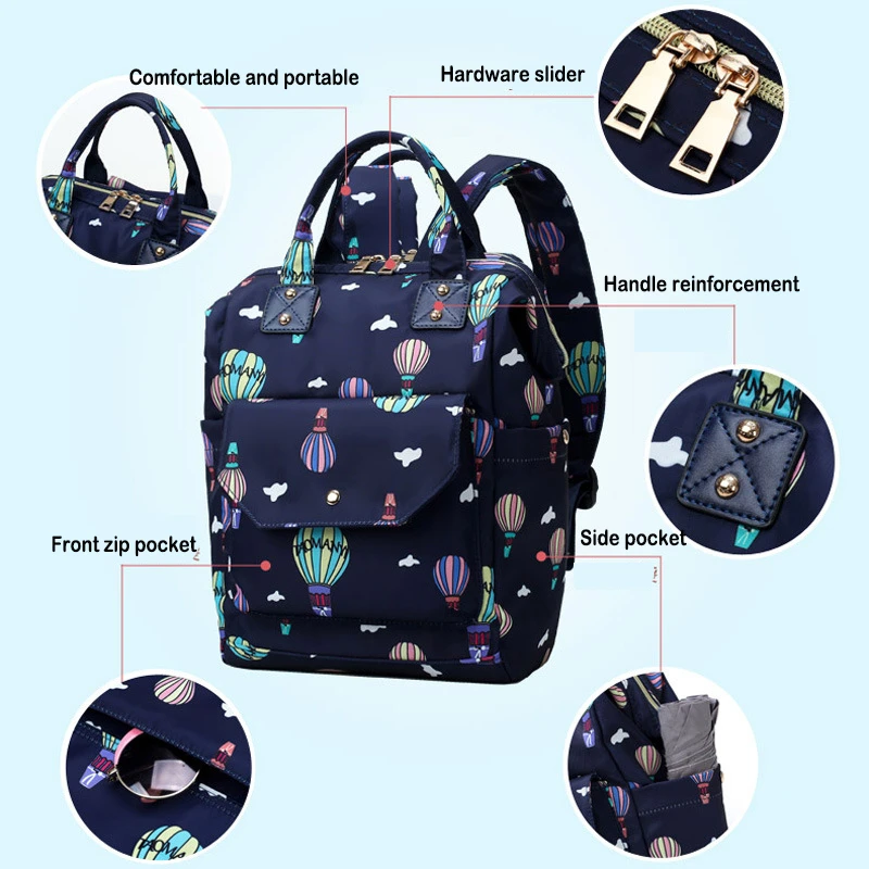 Multifunctifon Mummy Maternity Nappy Bag Waterproof Baby Diaper For Mom Backpack Fashion Mommy Diper Changing | Мать и ребенок