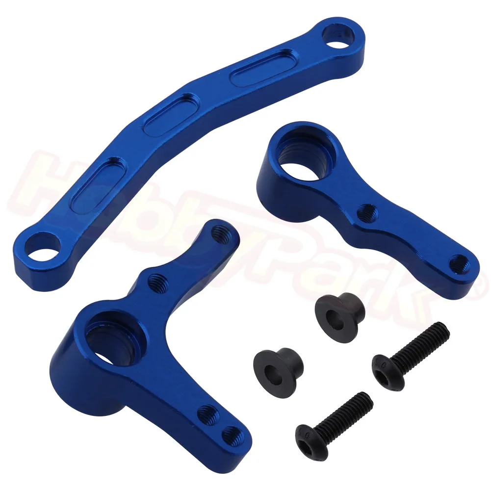 

Hobbypark алюминиевое рулевое управление в сборе для 1/10 Redcat Блэкаут XTE Запчасти для модификации, подходит для XBE SC Pro, замена детской (темно-синий)