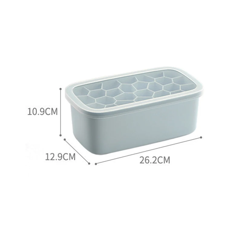 

Ice Cube Mold Ice Tray Household Refrigerators Summer Honeycomb Ice Maker Double Silicone Ice Box Storage with Removable Lids