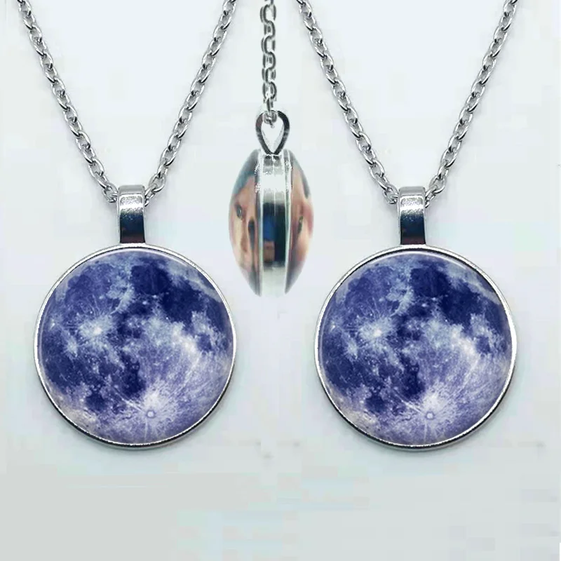 Новое двухстороннее ожерелье с кулоном в виде туманности и галактики ювелирные