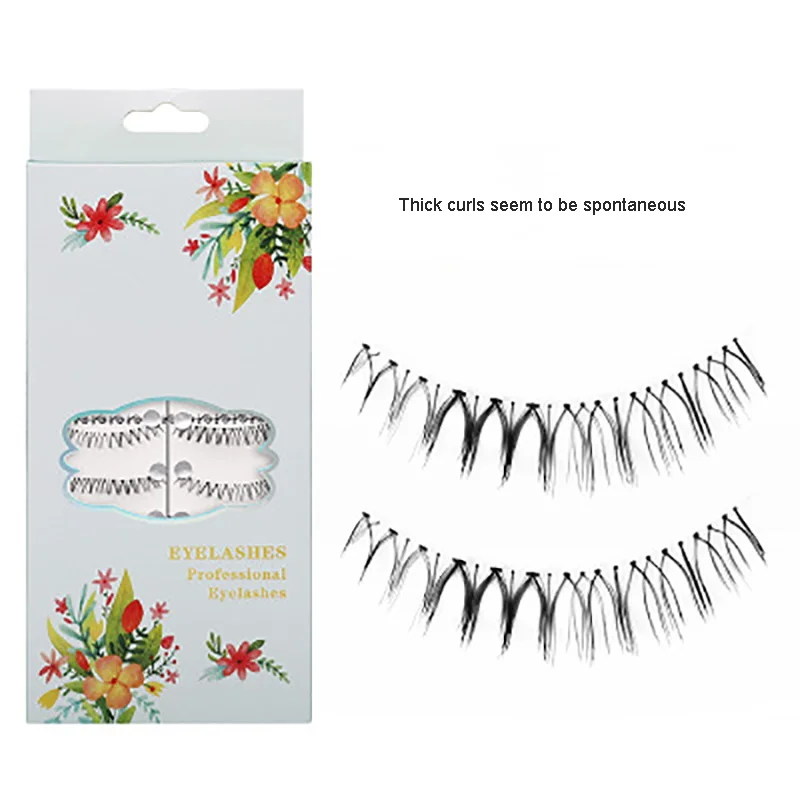 10 пар тайваньских накладных ресниц телесный макияж японские заточенные