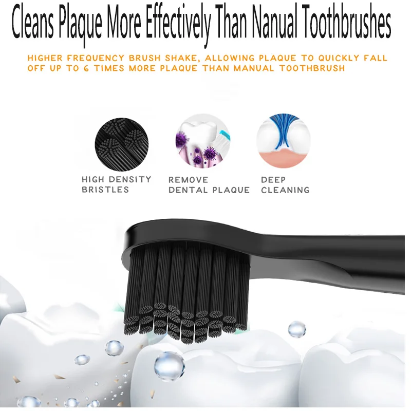 41000 время/мин мощная электрическая зубная щетка перезаряжаемая моющаяся
