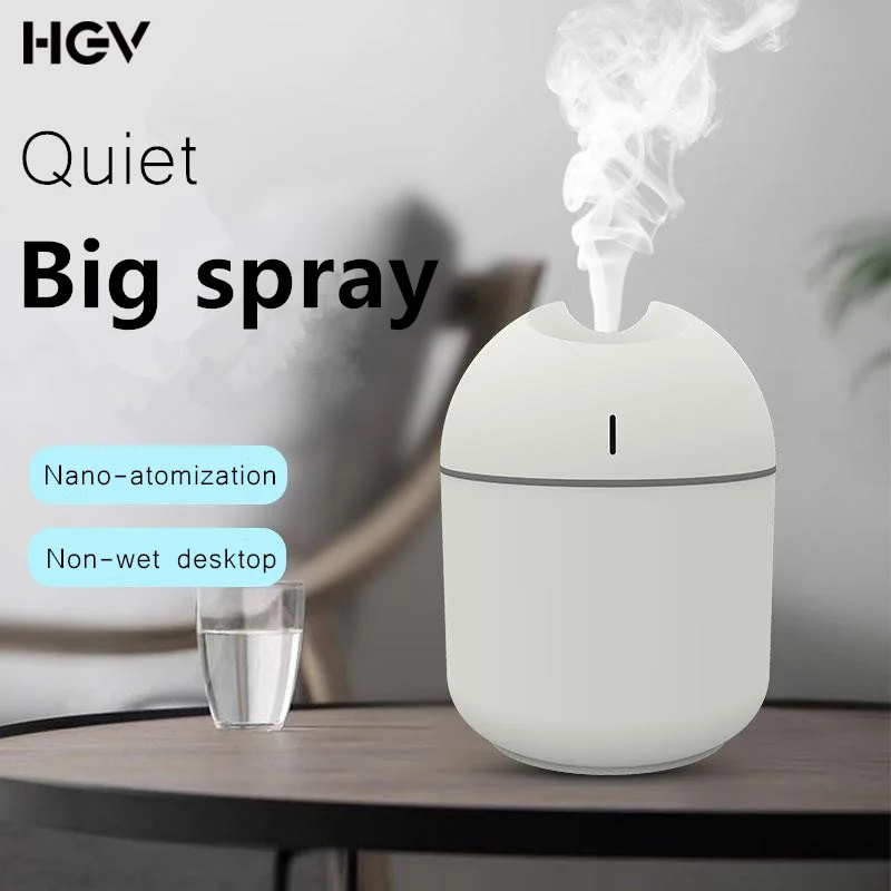 

Мини-увлажнитель воздуха HGV, USB 200 мл, портативный аромадиффузор эфирных масел для дома, офиса, автомобиля, Портативный тихий генератор туман...